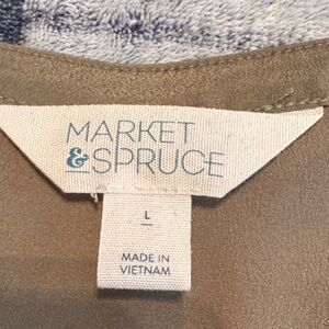 Market & Spruce Olive Green Blouse